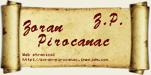 Zoran Piroćanac vizit kartica